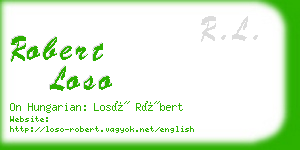 robert loso business card